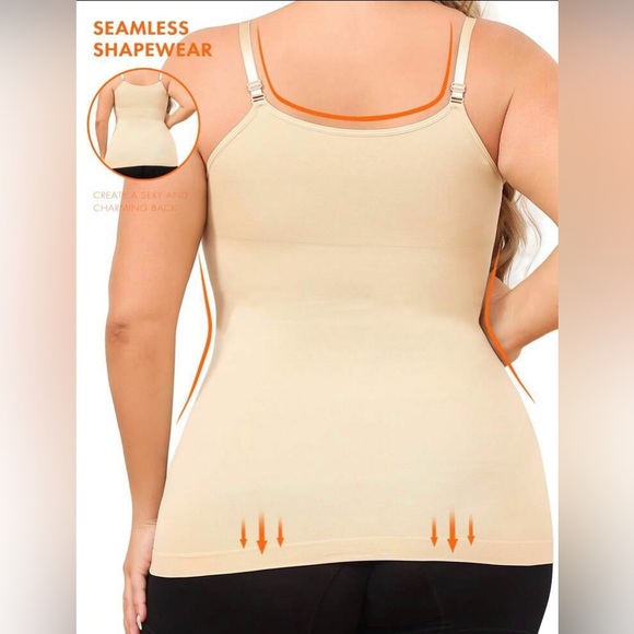 NWOT Beige/nude seamless shapewear tank size 1XL - Picture 2 of 5